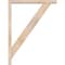Ekena Millwork Traditional Block Smooth Bracket w/ Offset Brace, Douglas Fir, 3 1/2"W x 24"D x 32"H BKT0402X24X32TRA05SDF - alternate 2